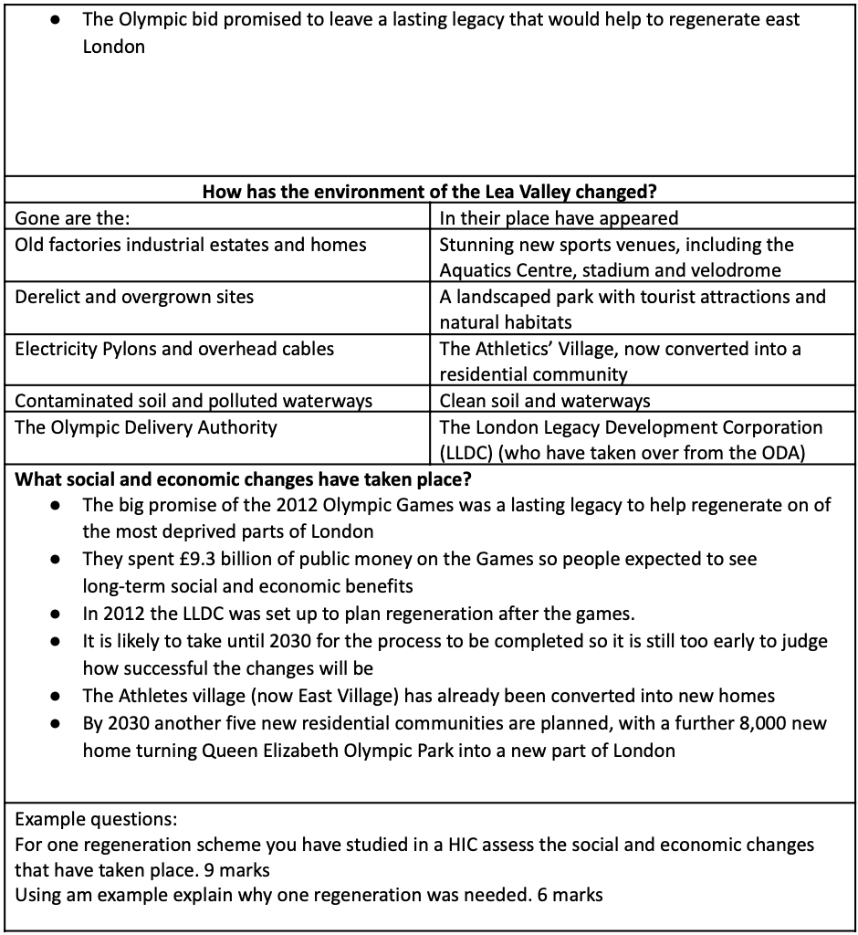 Human Geography Case Study Booklet